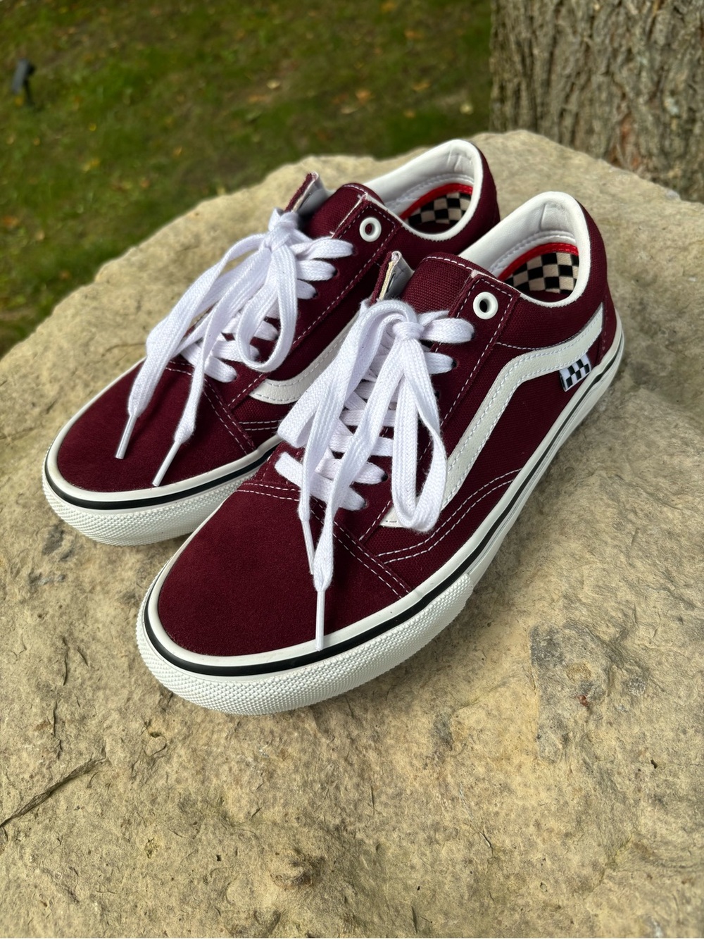 Vans Burgundy Old Skool Popcush Skate Sneakers 7.5 men 9 women